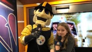 Sunday Night Football Bus activation at Carnegie Boys & Girls Club