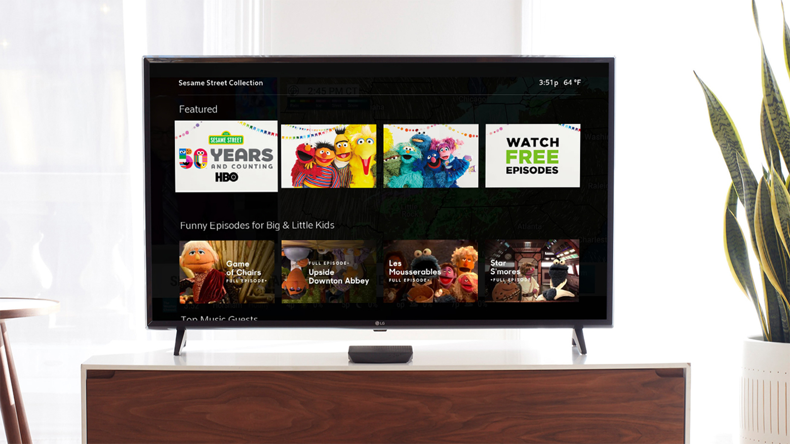 The Sesame Street hub on Xfinity X1.