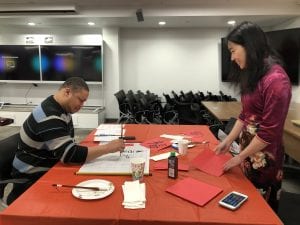 Comcast employees celebrating Lunar New Year